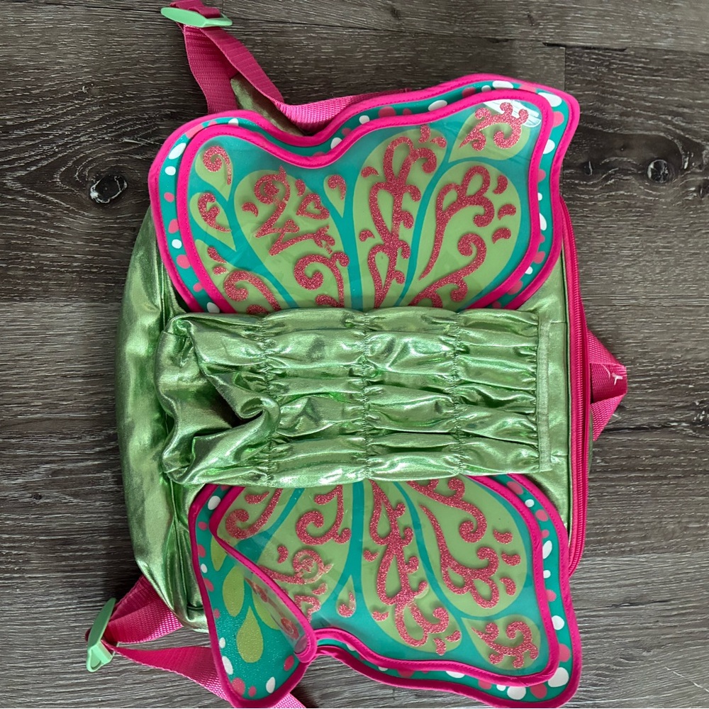 American Girl Pink and Green Butterfly Bag